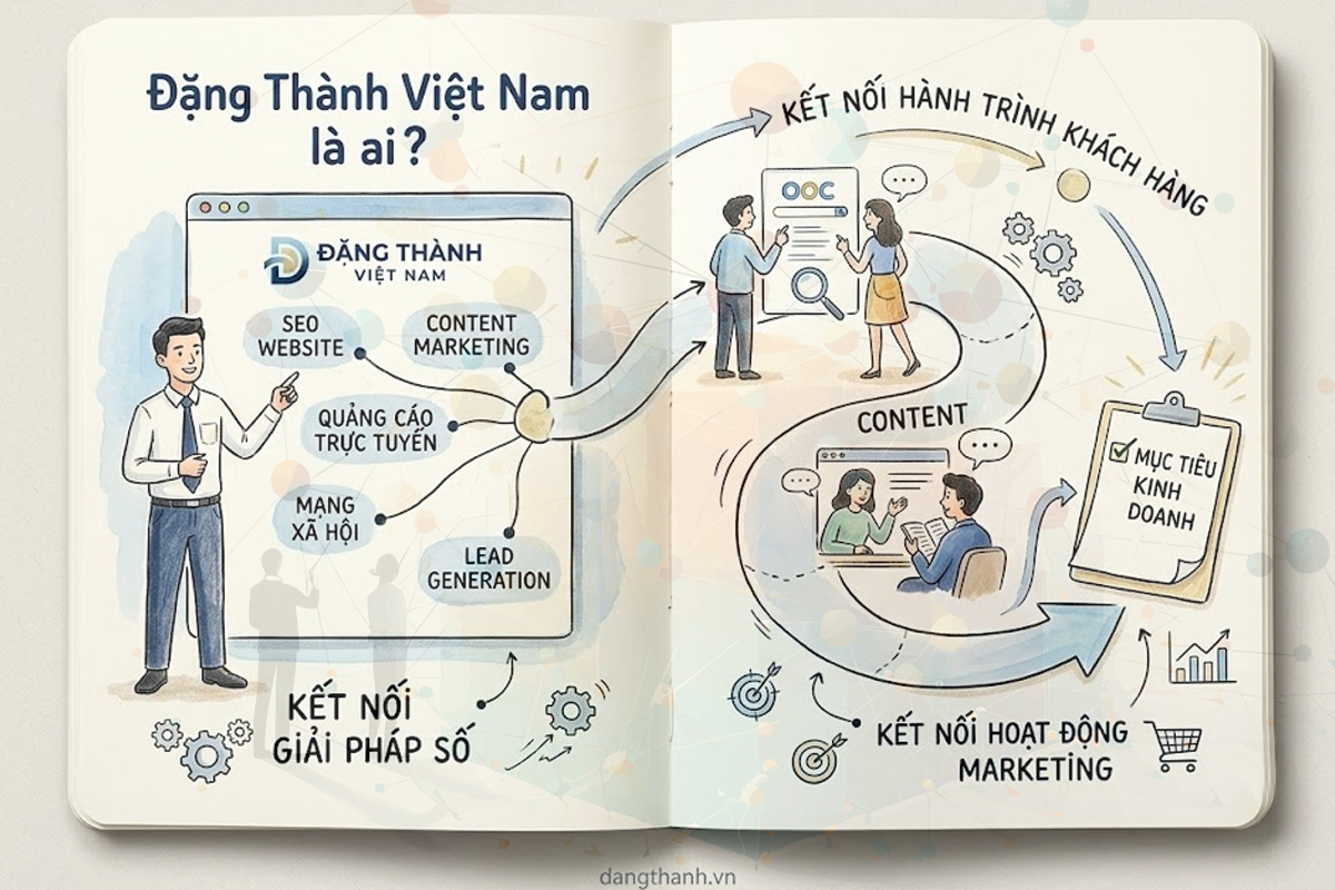 Đặng Thành Việt Nam là thương hiệu cung cấp giải pháp số toàn diện, kết nối các hoạt động SEO, Content Marketing và quảng cáo trực tuyến với hành trình khách hàng để phục vụ mục tiêu kinh doanh.